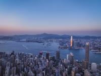 Vista aérea de Hong Kong, en China.