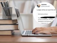 Una persona mandando un correo electrónico.