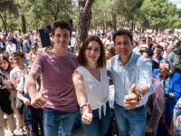 Ignacio Dancausa (izda.) junto a Isabel Díaz Ayuso y Jose de la Uz, alcalde de Las Rozas