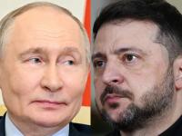 El presidente de Rusia, Vladimir Putin, y el de Ucrania, Volodimir Zelenski, en sendas imágenes de archivo.