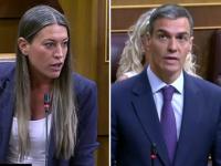 Miriam Nogueras y Pedro Sánchez en el Congreso.