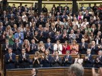 Una de las múltiples ovaciones que se dan en el Congreso.