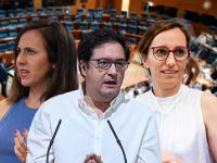 Ione Belarra, Óscar López y Mónica García.