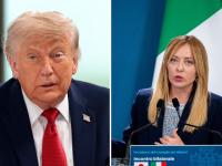 Donald Trump, presidente de EEUU, y Giorgia Meloni. Primera ministra italiana.