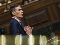 Pedro Sánchez, en una comparecencia en el Congreso.