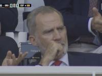 Louzán y Felipe VI en el palco del España-Uruguay