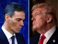 Fotomontaje de Pedro Sánchez y Donald Trump.
