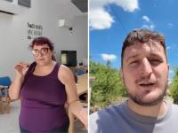 Andrea Blue, cuidadora, y Álvaro Cáceres, creador de contenido.