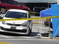 Escena del tiroteo en el que agentes del ICE mataron a un joven colombiano que trataba de huir de una vivienda en Biddeford (Maine, EEUU).