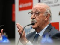 Vicente Del Bosque, fotografiado durante una rueda de prensa.