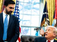 WASHINGTON, DC  November 21: US President Donald Trump during a meeting with Mayor-Elect of New York City Zohran Mamdani in the Oval Office of the White House on Friday November 21, 2025. (Photo by Demetrius Freeman/The Washington Post via Getty Images)
