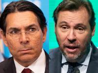 El embajador de Israel ante la ONU, Danny Danon, y el ministro de Transportes español, Óscar Puente, en sendas imágenes de archivo.