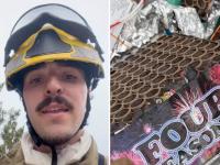 Tomás Omil, bombero forestal.