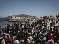 Migrantes en Ceuta.