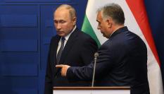 El presidente ruso, Vladímir Putin, y el mandatario húngaro, Víctor Orbán, en una imagen de archivo.