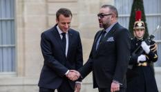 El rey de Marruecos Mohamed VI y el presidente de Francia, Emmanuel Macron, en una imagen de archivo