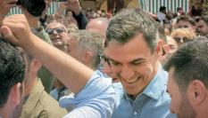 Pedro Sánchez, este miércoles en la Feria de Abril de Barcelona.