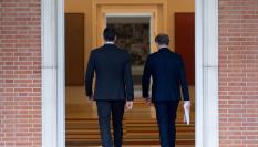 Pedro Sánchez y Feijoo en Moncloa