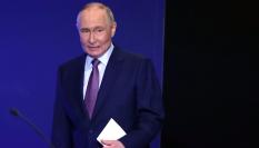 El presidente ruso, Vladímir Putin, en el congreso de la Sociedad Geográfica Rusa.