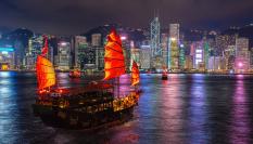 Skyline de Hong Kong, de noche