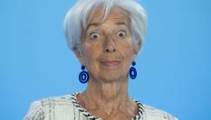 Christine Lagarde, con gesto de asombro