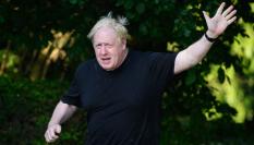 Boris Johnson, ex Primer Ministro británico, en su carrera matutina.