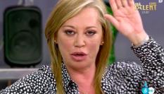 Belén Esteban, diciendo en 'Sálvame' su mítico 'Hasta luego, Maricarmen'.
