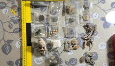 Piezas recuperadas en la operación.