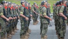 Desfile militar en Siero, (Asturias).