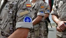 Militares españoles en formación.