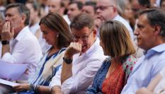 El líder del Partido Popular, Alberto Núñez Feijóo, durante un acto del partido en Salamanca el 25 de junio.