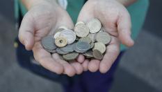 Varias monedas de las antiguas pesetas
