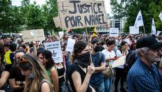 Foto de archivo de una protesta tras la muerte del joven Nahel.