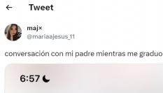 El mensaje compartido en Twitter por @mariaajesus_11