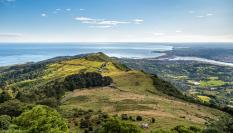 Vista panorámica de la frontera natural entre España (Euskadi) y Francia.