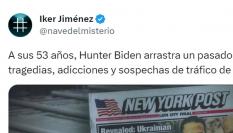El tuit de Iker Jiménez