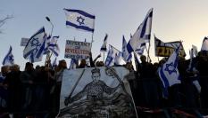 Protesta en Jerusalén contra la reforma judicial del Gobierno de Netanyahu.