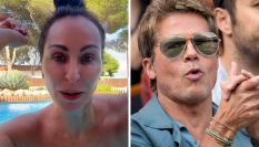 La actriz Ana Milán y el actor Brad Pitt.