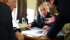 Vladimir Putin en una visita a la región de Murmansk.