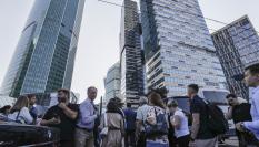 Ataque con drones al centro financiero de Moscú.