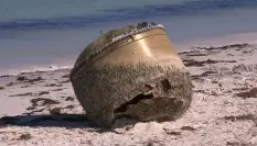 El objeto cilíndrico que apareció en julio en la playa de Green Head, Australia.