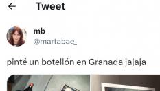 El tuit de la usuaria de Twitter @martabae_