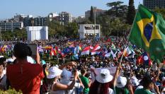 Peregrinos en la JMJ de Lisboa.