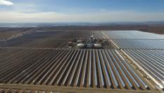 Planta solar de Ouarzazate, también conocida como estación energética de Noor en Marruecos.