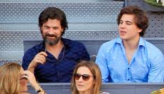 Rodolfo Sancho y su hijo Daniel en un partido de tenis en Madrid en 2015.
