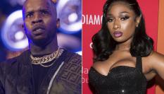 A la izquierda, el rapero Tory Lanez. A la derecha, la cantante Megan Thee Stallion
