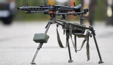 Imagen de una ametralladora alemana MG3, durante una exhibición en Bavaria (Múnich).