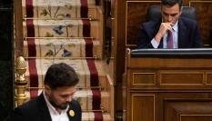 Pedro Sánchez y Gabriel Rufián.