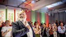 Frans Timmermans después de ser elegido como líder de la coalición GroenLinks-PvdA para las elecciones presidenciales de Países Bajos.