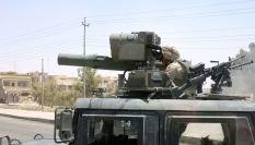 Imagen de archivo de un misil TOW montado sobre un blindado estadounidense en Mosul (Irak).